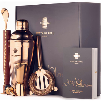 Професійний набір для приготування коктейлів мідний Rusty Barrel