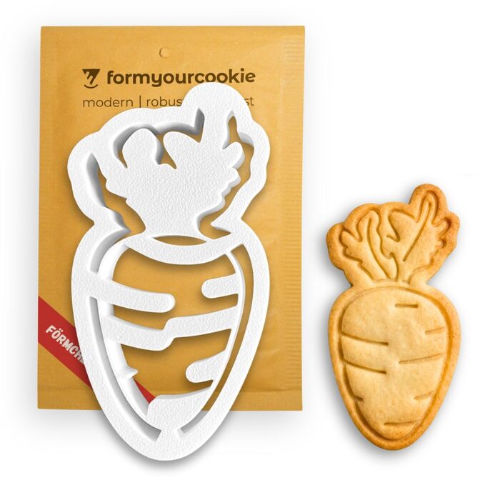 Набір формочок для пасхального печива з 3 шт. , візерунок у смужку з пасхальних яєць, зайчик, 2 в 1 зі штампом, 5 x 4 см, можна мити в посудомийній машині, екологічно чисті, нержавіючі (морква (10x5xсм))