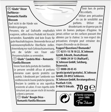 Ароматична свічка у склянці  70 г Glade