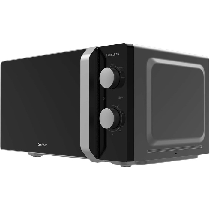 Мікрохвильова піч Cecotec Inverter - об&39єм 19 л - розморожування, нагрівання та приготування - інвертор Proclean 5010. 700 Вт, 5 рівнів потужності, світлодіодний дисплей, поворотний стіл 245 мм, таймер, 8 програм (чорна, ручна)
