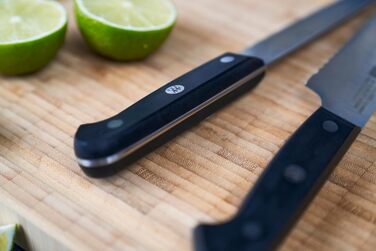 Набір з 5 ножів з ножицями та заточуючим блоком коричневий Gourmet Zwilling