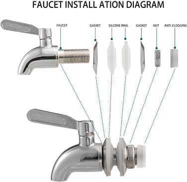 Двойной стеклянный диспенсер для напитков 2 х 4 л с металлической подставкой Hisredsun