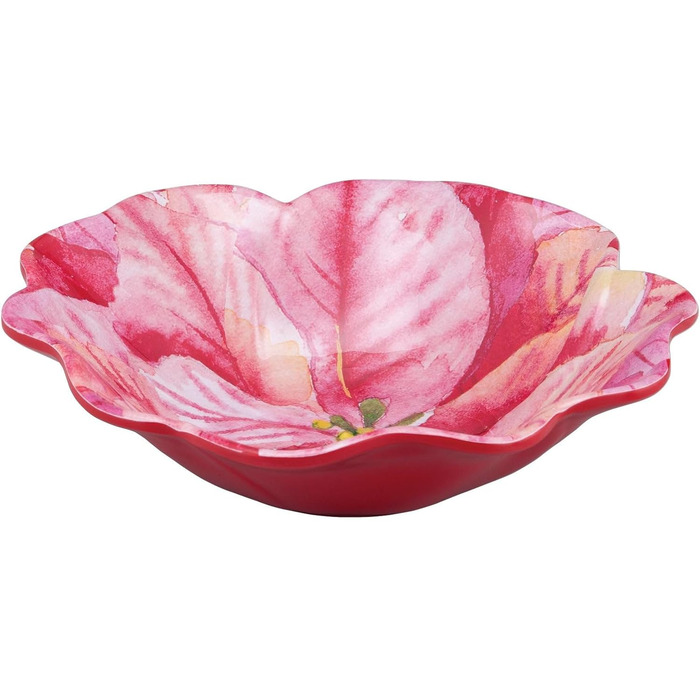 Набір меламінових мисок UP ware, миски у формі квітки для пасти, рису, супу та салату, без BPA, придатні для миття в посудомийній машині, ударостійкі, сині, 17,8 см, 6 предметів (Happy Holidays)