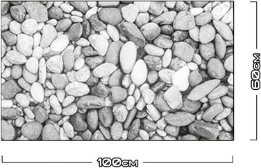 Дизайнерський кухонний фартух з алюмінієвого композиту, кухонний фартух, товщина 3 мм, 60x100 см, (сірий колір &quotпебблз&quot)