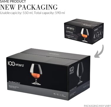 Набір келихів для бренді та коньяку 6 шт 590 мл Krosno