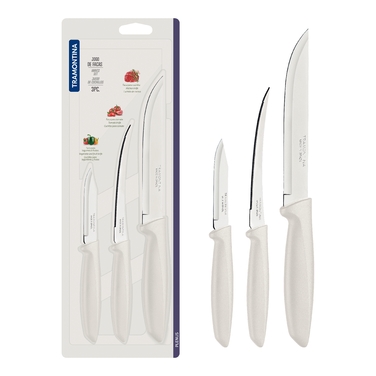 Набор ножей Tramontina Plenus light grey, 3 предмета (6740820)