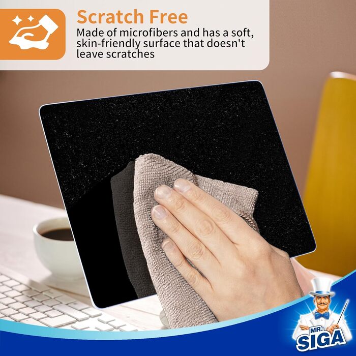 Серветки з мікрофібри 32 х 32 см, набір 12 предметів, пшениця MR.SIGA