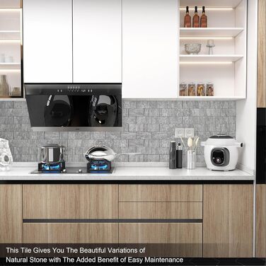 Самоклеящаяся настенная плитка для кухни водонепроницаемая 29,8 х 25,6 см 10 шт BeNice