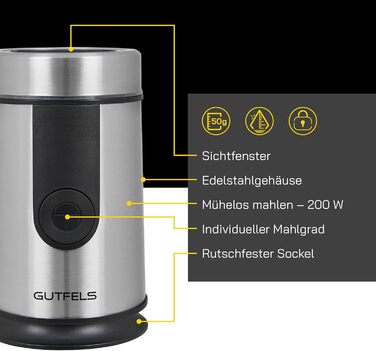 Кофемолка 200 Вт GUTFELS