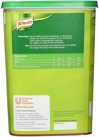 Заправка для салату Knorr Art (Легко готується, універсальна заправка для салату) 1 упаковка (1 x 1 кг) (Бальзамічний оцет, 1 кг (1 упаковка))
