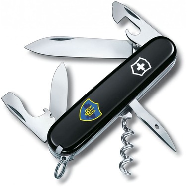 Ніж Victorinox Spartan Ukraine 91мм/12функ/чорн /Тризуб на щиті