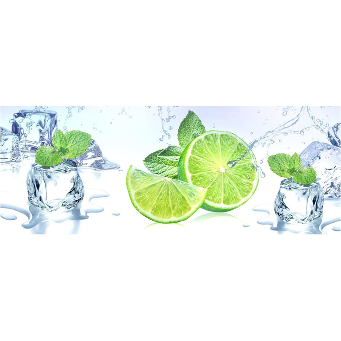 Кухонный фартук лаймово-зеленый 160 х 60 см wandmotiv24