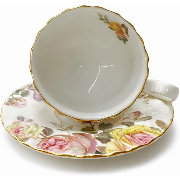 Керамічна чайна чашка з блюдцями та ложками (Herbst)