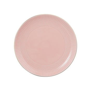 Обеденная тарелка 27,5 см, розовая с золотистым ободком Amina Rose Goldrand Seltmann Weiden