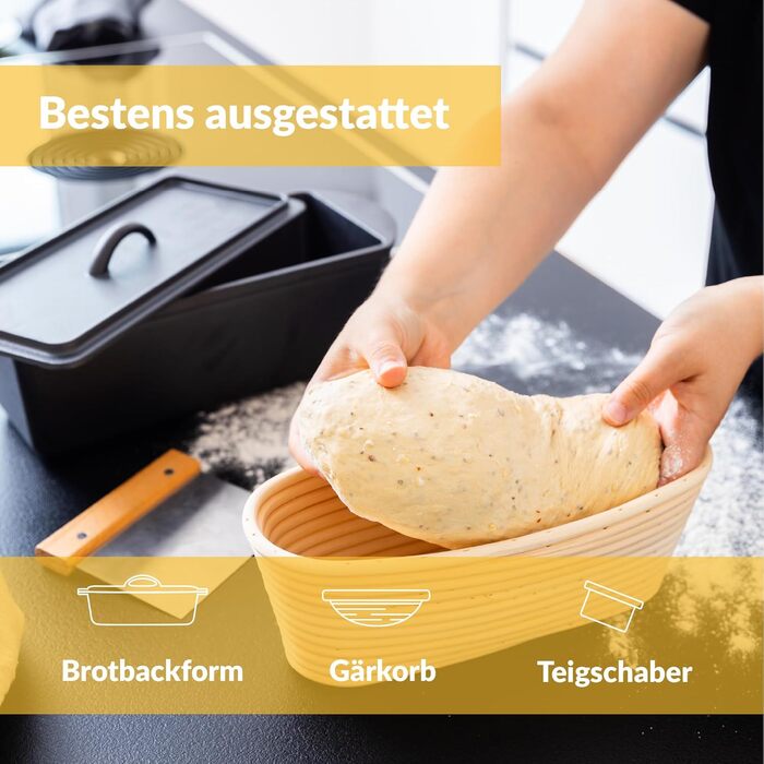 Чавунна форма для випікання  хліба 3 л прямокутна з кришкою Chefarone