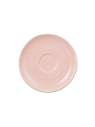 Блюдце комбіноване 16 см, рожеве із золотистим обідком Amina Rose Goldrand Seltmann Weiden