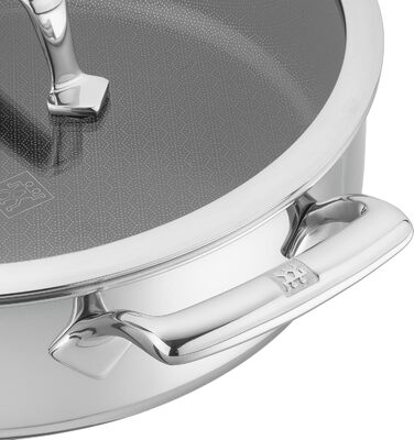 Сервировочная сковорода 26 см с антипригарным покрытием в форме сот со стеклянной крышкой Peak Zwilling