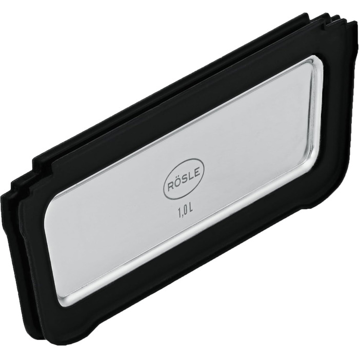 Контейнер для хранения 1 л прямоугольный с разделителем и бамбуковой крышкой FLEXX 2GO Rosle