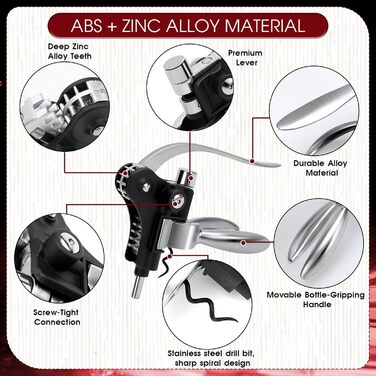 Преміум набір для вина 5 предметів Raxfekro