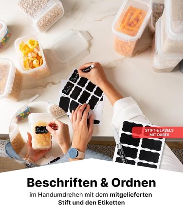 Набор из 24 контейнеров для хранения, прозрачный/белый Deco haus