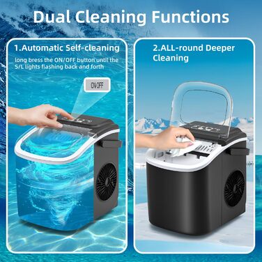 Льодогенератор 1,2 л чорний PALINTH