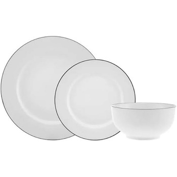 Набор посуды Karaca Lea на 6 человек, набор фарфоровой посуды из 18 предметов в стильном дизайне, тарелки, чашки, миски, идеально подходит для сервировочного стола и особых случаев