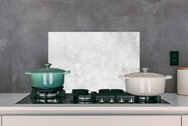 Панель для кухонного фартуха, бризкозахисна панель, декор для кухні, алюмінієва панель, бризкозахисна панель для плити, альтернатива скляній панелі, чорна - з малюнком - суцільна - чорна - темна - (мармурово-сіра, 60x40 см)