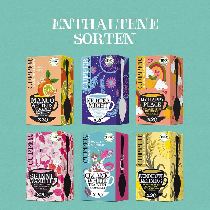 Подарунковий набір чаю Day to Night Selection, 78 пакетиків 6 різних сортів Cupper