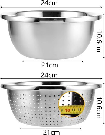 Набор кухонных сит из нержавеющей стали 2 шт. 24 см. Notcilgias