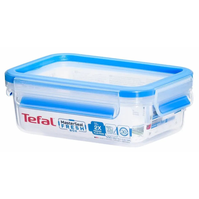 Tefal Контейнер MasterSeal, прямокутний, 550мл, пластик