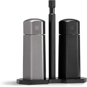 Набор мельниц для соли и перца с держателем HexClad