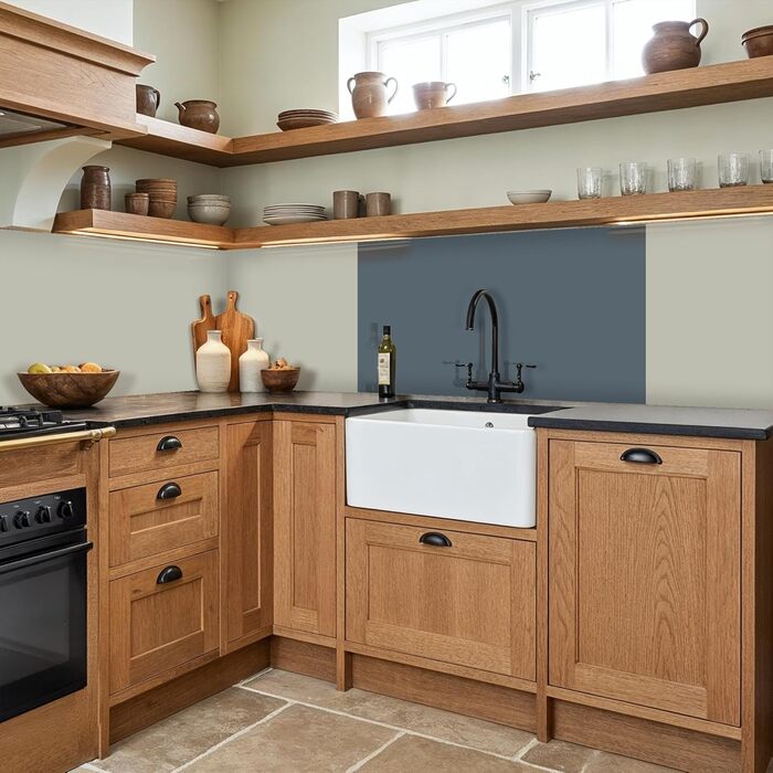 Кухонний фартух 60x250 см, самоклеючий фартух, кухонний фартух, кухонний фасад, самоклеючі кухонні фартухи - Осінь (кольори - Синій, 60 x 100 см)