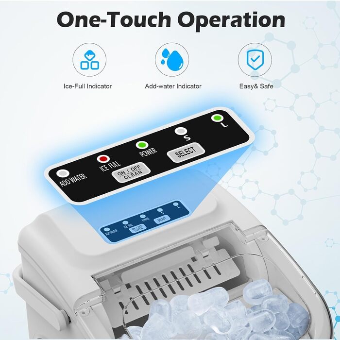 Ледогенератор 9 кубиков за 6 минут белый FOOING