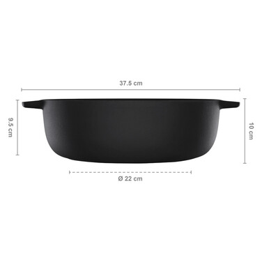 Каструля з кришкою чавунна Fiskars Norden Grill 6 л, 30 см (1066430)