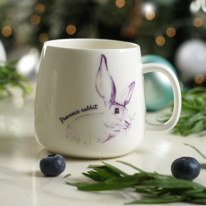 Кружка Fissman PROVENCE RABBIT 400 мл фарфора (13955)