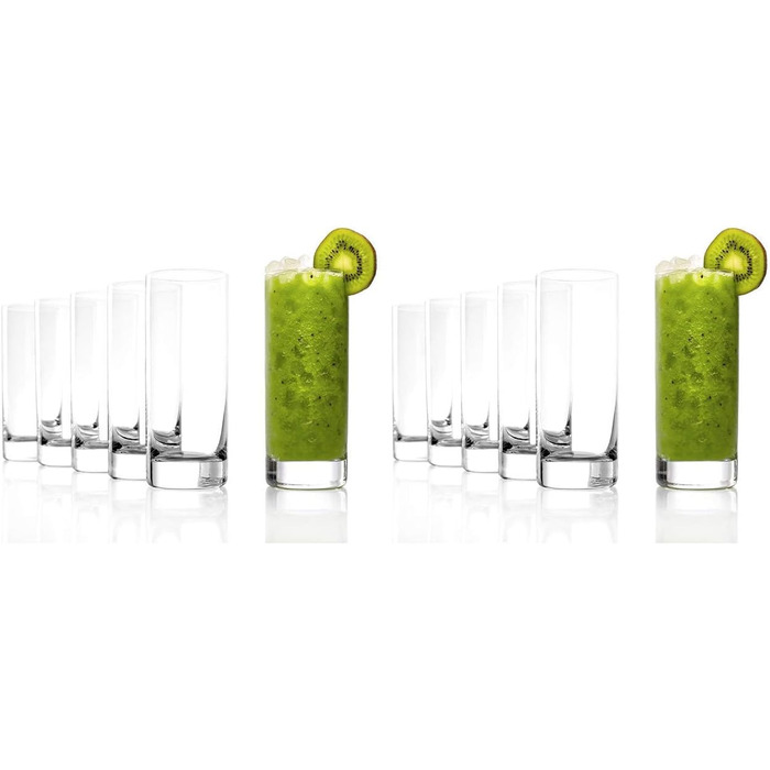 Склянки для води Stlzle Lausitz серії New York Bar I Набір з 6 склянок Можна мити в посудомийній машині I Великі склянки для соку I Універсальні склянки з безсвинцевого кришталевого скла I високої якості (450 мл) (набір з 12 шт. )