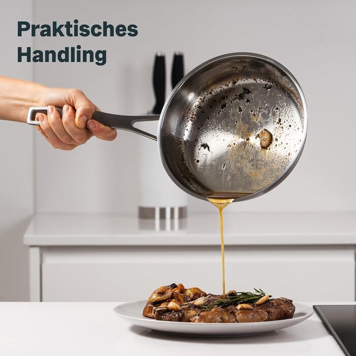 Сковорода 20 см, нержавіюча сталь без покриття Silberthal