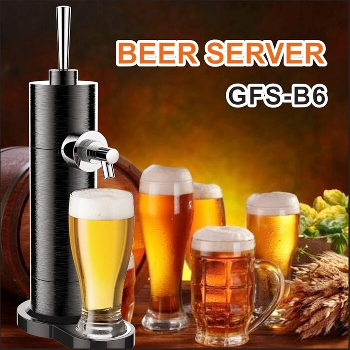 Міні-кегератор для пива система розливу з піною для домашніх барів чорний Generisch