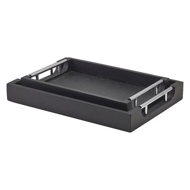 Піднос 30*20 см, дерев'яний, чорний, Solid Black, GenWare