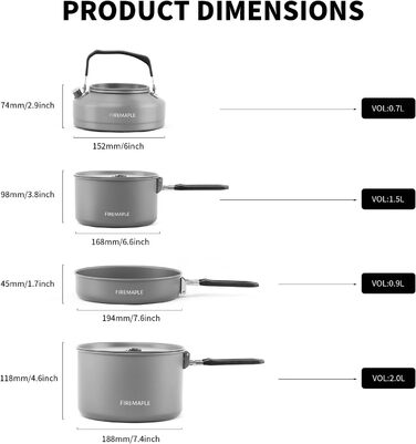 Набір посуду для кемпінгу Fire-Maple