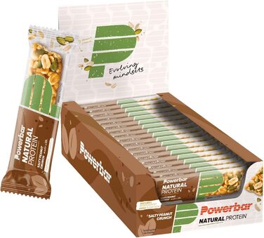 Натуральні протеїнові батончики 18 x 40 г хрумкий солоний арахіс Powerbar