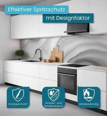 Самоклеящийся кухонный фартук матовый 180 х 60 см MyMaxxi