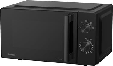 Мікрохвильова піч Hisense H20MOBP1HI / 20 л / 700 Вт / InverterTech / Керамічне покриття / Преміальне скло / Виготовлено на замовлення, багатофазне приготування / Функція розморожування / 5 рівнів потужності / Блокування від дітей / Чорна 20 л Аналогове к
