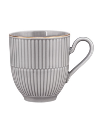 Кружка с ручкой 0,35 л, серая с золотистым ободком Amina Silbergrau Goldrand Seltmann Weiden