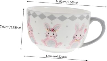 Керамічна миска для супу з ручкою 450 мл LABRIMP