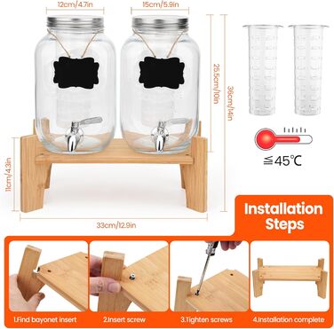 Диспенсер для напитков с краном 4 л Hiziwimi