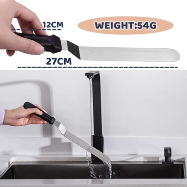 Лопатка кондитерська 27 см кутова, нержавіюча сталь COYUN