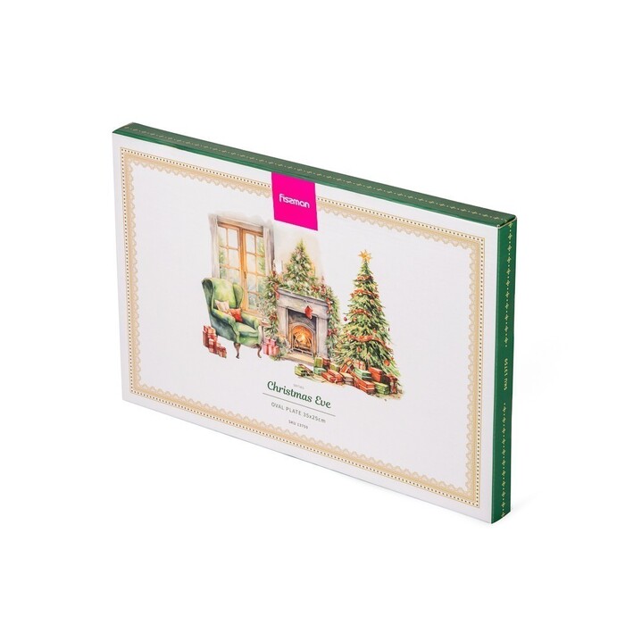 Блюдо Fissman CHRISTMAS AVE овальне 35х25 см порцеляна (13759)