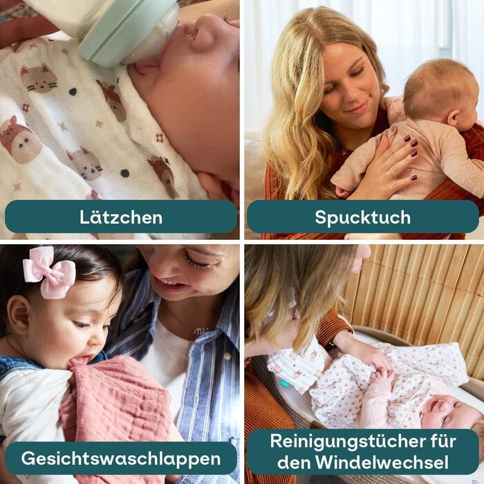 Набор из 6 полотенец для детей 30 х 30 см KOALA BABYCARE