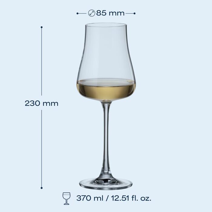 Набір келихів для білого вина 6 шт 370 мл BOHEMIA CZECH REPUBLIC
